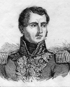 Porträt von General Pierre Francois Joseph du CREUX Flour 1770-1835. Gravur aus dem 19. Jahrhundert.