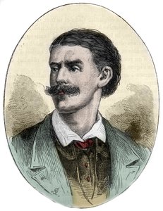 Porträt von Georg August Schweinfurth (1836-1925), deutscher Entdecker, Botaniker und Anthropologe, Gravur aus „Bildergeschichte der großen Reisen im neunzehnten Jahrhundert“. 1877 von Unknown artist