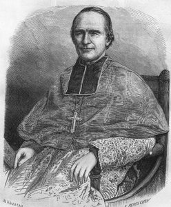 Porträt von Georges Darboy, französischer Prälat (1813-1871). Erzbischof von Paris, er wurde während der Kommune als Geisel genommen und erschossen. von Unknown artist