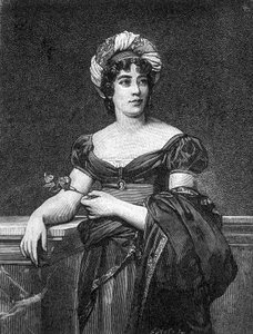 Porträt von Germaine Necker, Baronin von Staël-Holstein, bekannt als Madame de Staël (1766 - 1817), französische Schriftstellerin von Unknown artist
