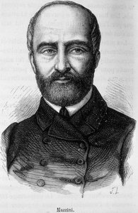 Porträt von Giuseppe Mazzini, italienischer Patriot und Revolutionär (1805 oder 1808 - 1872) von Unknown artist