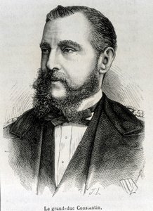 Porträt von Großherzog Konstantin (1779 - 1831), Vizekönig von Polen. Gravur aus dem späten 19. Jahrhundert in „Histoire de France“ von H. Martin.