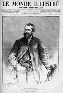 Porträt von Gustave Droz (1832-1895), französischer Maler und Schriftsteller. Gravur in Le Monde Illustré von Unknown artist