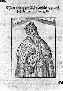 Porträt von Hermes Trismegistos, Astrologe. Gravur aus „Alchimia Nova“ von Giovanni Battista Birelli von Unknown artist