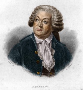 Porträt von Honoré Gabriel Riqueti, Graf von Mirabeau (1749-1791), französischer Politiker