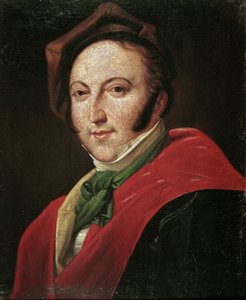 Porträt des italienischen Komponisten Gioacchino Rossini (Öl auf Leinwand) von Unknown artist