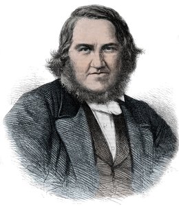 Porträt von James Young Simpson (1811-1870), schottischer Geburtshelfer - Sir James Young Simpson.