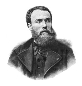 Porträt von Jean-Paul Laurens (1838-1921), französischer Maler und Bildhauer - Gravur von 1891