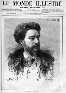 Porträt von Jean Aicard (1848-1921), französischer Schriftsteller. Gravur in „Le Monde Illustré“ von Unknown artist