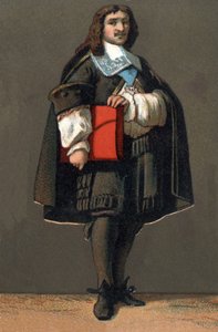Porträt von Jean Baptiste Colbert (1619-1683), Finanzintendant von Ludwig XIV. Chromolithographie um 1890