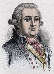 Porträt von Jean-François Delacroix, genannt Lacroix, französischer Politiker (1754-1794). Gravur von 1889