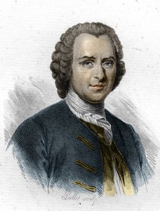 Porträt von Jean Jacques Rousseau, Kupferstich des 19. Jahrhunderts von Unknown artist
