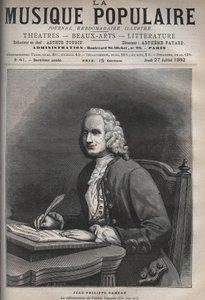 Porträt von Jean-Philippe Rameau (1683-1764), französischer Komponist - Gravur in „La musique populaire“ illustrierten Wochenzeitung - 1882