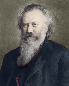 Porträt von Johannes Brahms (1833 - 1897), deutscher Komponist, Pianist und Dirigent von Unknown artist