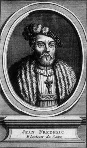 Porträt von Johann Friedrich, der Großmütige, Kurfürst von Sachsen (1503 - 1554) - undatiert. von Unknown artist