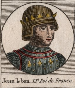 Porträt von Johann II. der Gute (1319-1364), König von Frankreich - Gravur aus „Anleitung zur Geschichte Frankreichs“ von Charles Constant Le Tellier 1821