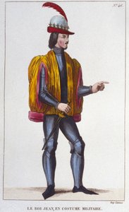 Porträt von Johann II. der Gute in Militäruniform (1319 - 1364), König von Frankreich Gravur von 1830 von Unknown artist