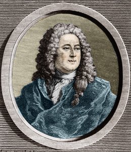 Porträt von John Law (1671 - 1729), schottischer Finanzier, der 1720 den Bankrott verursachte (Ereignis der Quincampoix-Straße) von Unknown artist