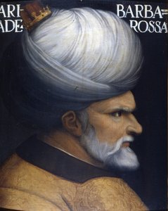 Porträt von Khayr Al-Din Barbarossa (1476-1546), Gründer mit seinem Bruder der Regentschaft von Algier von Unknown artist