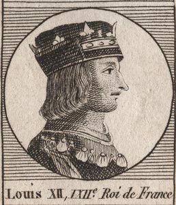 Porträt von Ludwig XII. von Frankreich (1462-1515), König von Frankreich - Gravur aus „Instruction sur l