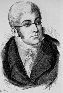 Porträt von La Romiguière. Gravur aus dem späten 19. Jahrhundert in „Histoire de France“ von H. Martin.
