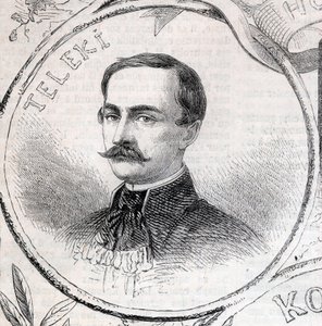 Porträt von László Teleki (1811-1861), ungarischer Schriftsteller und Politiker - Gravur in „The Illustrous World“ von Unknown artist