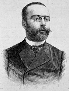 Porträt von Louis Barthou (1862 - 1934). Gravur aus dem späten 19. Jahrhundert in „Histoire de France“ von H. Martin.