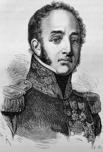 Porträt von Louis Gabriel Suchet (1770-1826). Gravur des späten 19. Jahrhunderts in „Histoire de France“ von H. Martin