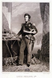 Porträt von Louis Philippe I., König der Franzosen - Gravur