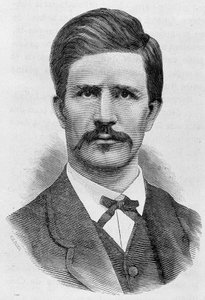 Porträt von Louis Rossel (1844 - 1871). Gravur des späten 19. Jahrhunderts in „Histoire de France“ von H. Martin.