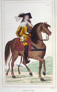 Porträt von Ludwig XIII. (1601 - 1643), König von Frankreich (Stich, 1830)