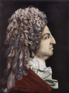 Porträt von Ludwig XIV. - Wachsmedaillon, Königszimmer, Schloss Versailles.