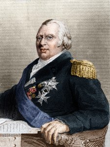 Porträt von Louis XVIII (1755 - 1824), König von Frankreich
