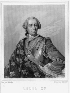 Porträt von Ludwig XV (1710 - 1774), König von Frankreich - in „Histoire des Français“ von Lavallée, Gravur von Unknown artist