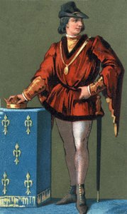 Porträt von Ludwig X der Hutin (1289-1316), König von Frankreich. Chromolithographie des 19. Jahrhunderts von Unknown artist