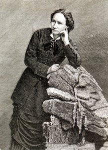 Porträt von Louise Michel (1830 - 1905) während ihrer Deportation nach Nouméa, Neukaledonien. 1873-1880. Gravur von Unknown artist