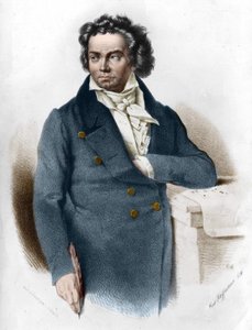 Porträt von Ludwig van Beethoven (1770 - 1827) Gravur des 19. Jahrhunderts