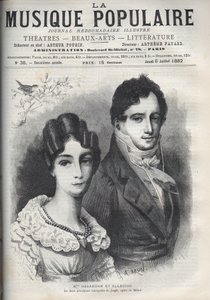 Porträt von Madame Gavaudan und Elleviou. Alexandrine Marie Agathe Gavaudan Ducamel (1781-1850) und Jean Elleviou (1769-1842), französische Sänger, Komödianten und Librettisten, sind die beiden Hauptdarsteller von „Joseph“, Oper