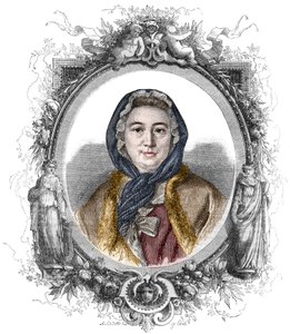 Porträt von Madame Geoffrin, geborene Marie Therese (Marie-Therese) Rodet (1699-1777) - Gravur von 1858