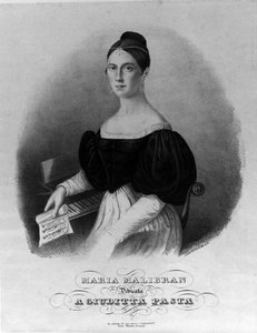 Porträt von Maria Garcia genannt die Malibran, Sängerin. Gravur gewidmet Giuditta Pasta von Unknown artist