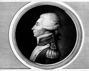 Porträt von Marie Gilbert Mottier, Marquis de La Fayette