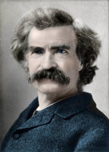 Porträt von Mark Twain (Samuel Langhorne Clemens) (1835-1910) Amerikanischer Autor von Unknown artist