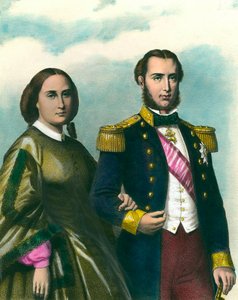 Porträt von Maximilian I. (1832-1867), Kaiser von Mexiko, und seiner Frau Charlotte von Belgien (1840-1927) von Unknown artist