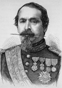 Porträt von Napoleon III. (1808 - 1873). Gravur des späten 19. Jahrhunderts in „Histoire de France“ von H. Martin.