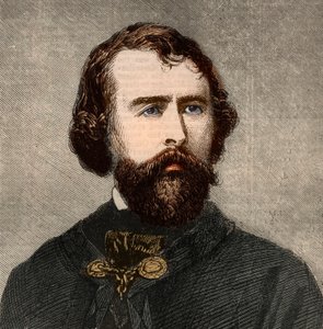Porträt von Nathaniel Parker Willis (1806-1867), amerikanischer Schriftsteller. Gravur in „The Illustrated London News“ vom 23. Januar 1858. von Unknown artist