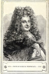 Porträt von Nicolas Boileau Despréaux (1636 - 1711), Gravur 19. Jahrhundert von Unknown artist