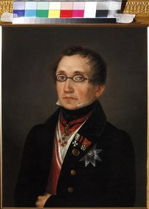 Porträt von Nikolai Fyodorovich Smirnoy (1790-1851), Anonym. Öl auf Leinwand, frühe 1820er Jahre, Staatliches Museum von A.S. Puschkin, Moskau von Unknown artist