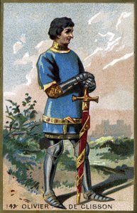 Porträt von Olivier de Clisson (1336 - 1407). Chromolithografie des späten 19. Jahrhunderts. von Unknown artist