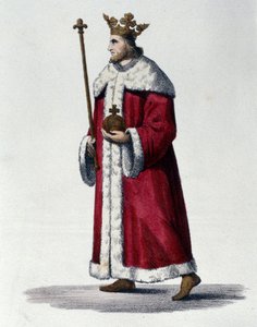 Porträt von Pippin III., bekannt als Pippin der Kurze (714-768), König von Frankreich