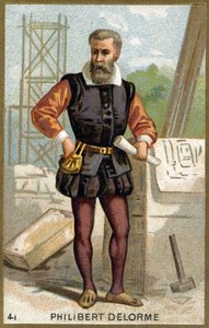 Porträt von Philibert Delorme (1510-1570) französischer Architekt, Designer und Theoretiker. Chromolithographie des 19. Jahrhunderts von Unknown artist